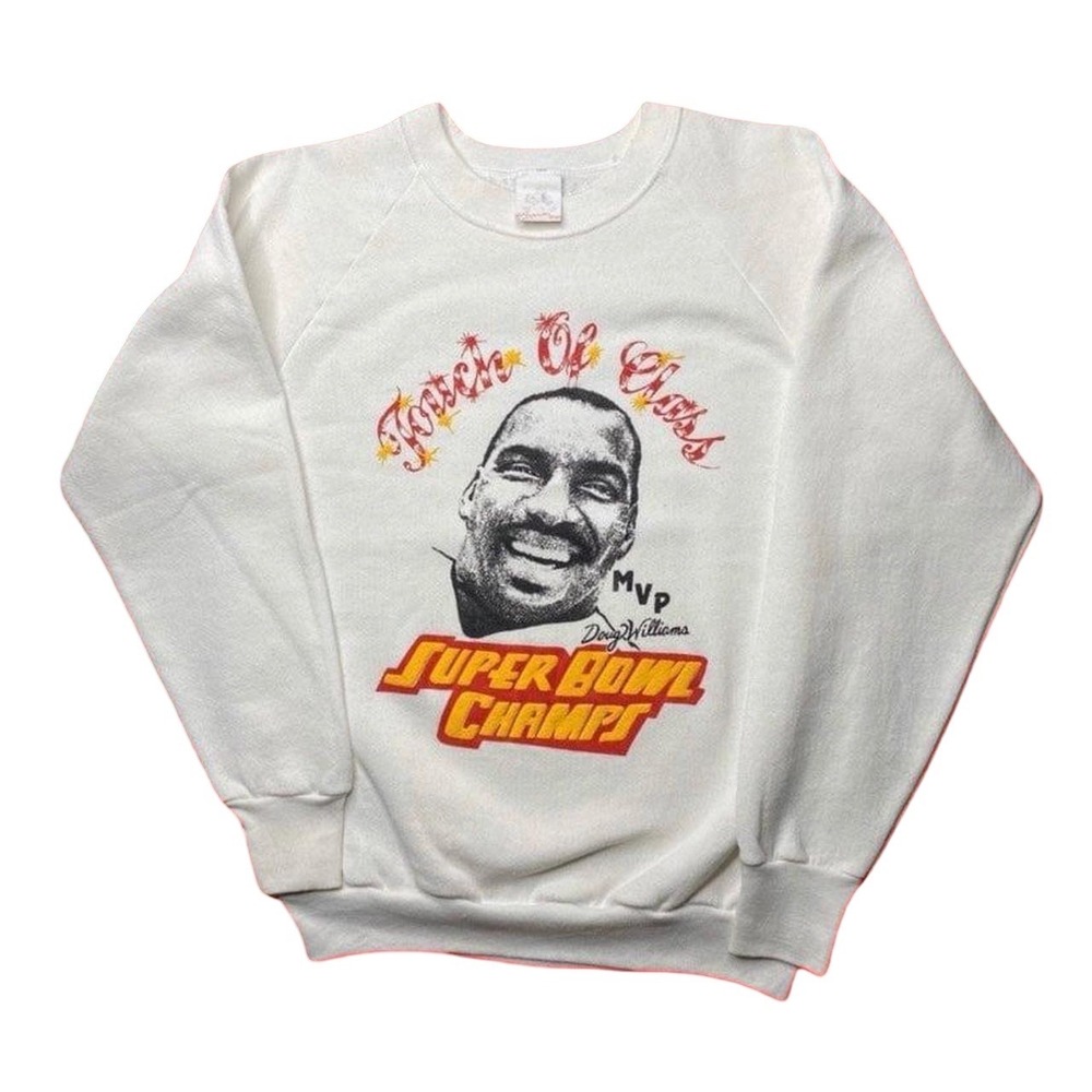 Vintage 80s Washington Doug Williams football caricature sweater M